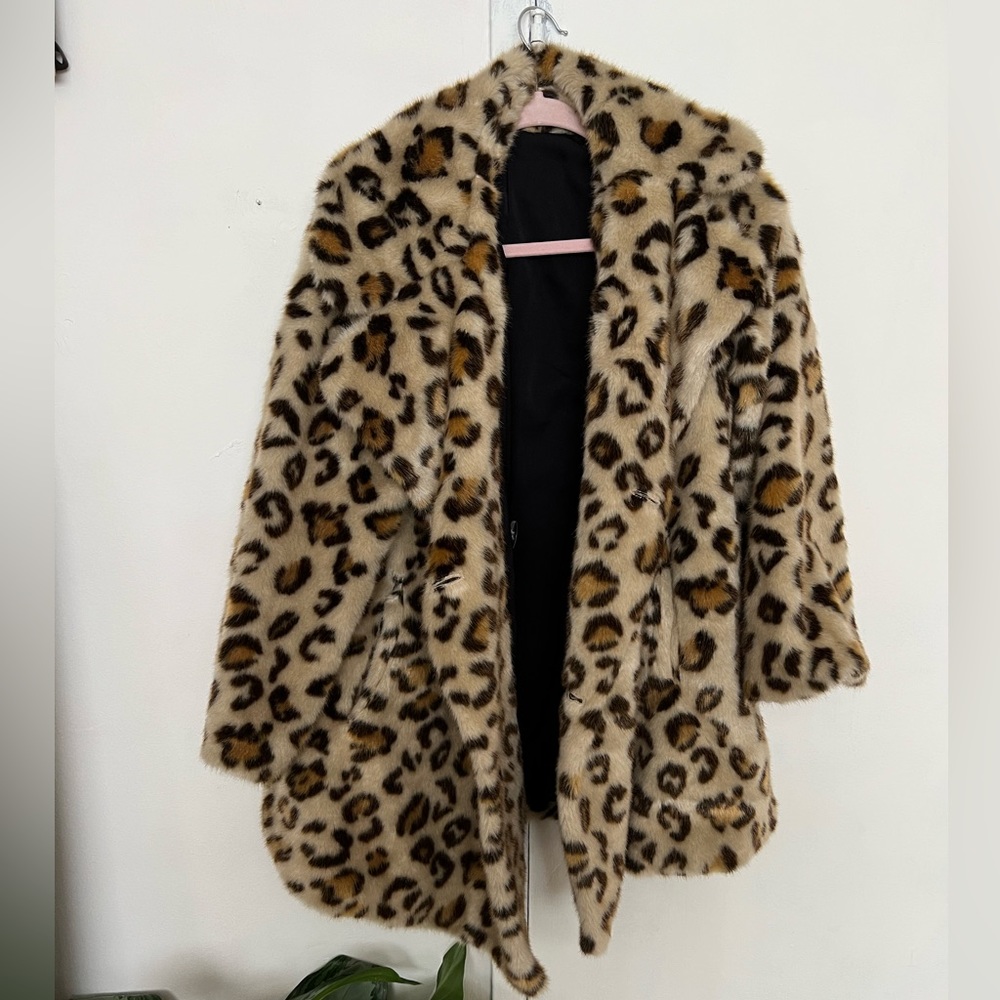 Free people cheetah fur coat